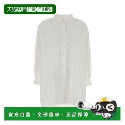 1h可退 潮奢 ANINE BING 女士 Marianne 白色棉质衬衫式连衣裙 A0