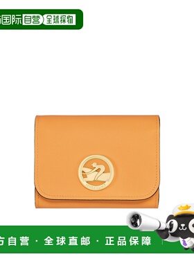 LONGCHAMP 女士钱包 30021HAU222 SS2024 橙色 Box-Trot 徽标钱包