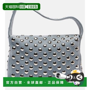 1h可退 潮奢 KHAITE 女士 Elena 中号铆钉绒面革肩包斜挎包女包