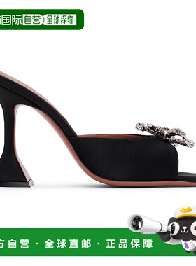 1h可退 潮奢 Amina Muaddi 女士 黑色 Rosie Slipper 凉鞋 ROSIES