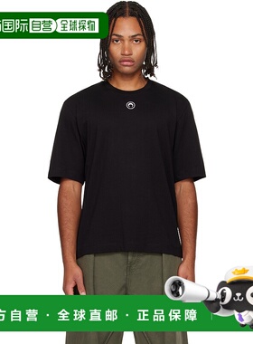 1h可退 潮奢 Marine Serre 男士 黑色 Moon Logo Jersey Loose Fi