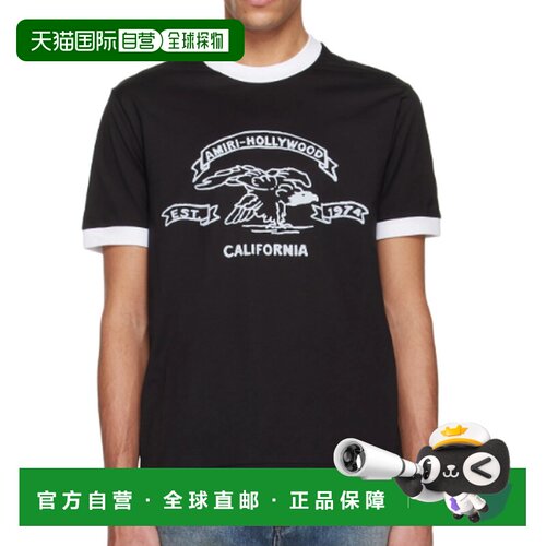 AMIRI 男士T恤 AMTOJR1026001 SS2026 黑色 EAGLE RINGER TEE