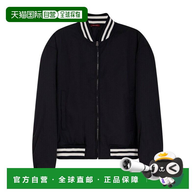 GUCCI 男士夹克 851254ZAT3D1000 SS2026 黑色 斜纹拉链棉服