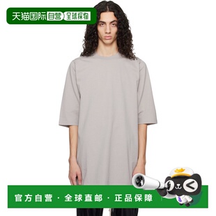 潮奢 rick owens 瑞克 欧文斯 男士 灰白色 Temple Jumbo T恤 RU0