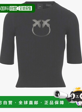 PINKO 女士T恤 102017A18MII2 AW2025 灰色 圆领毛衣短袖