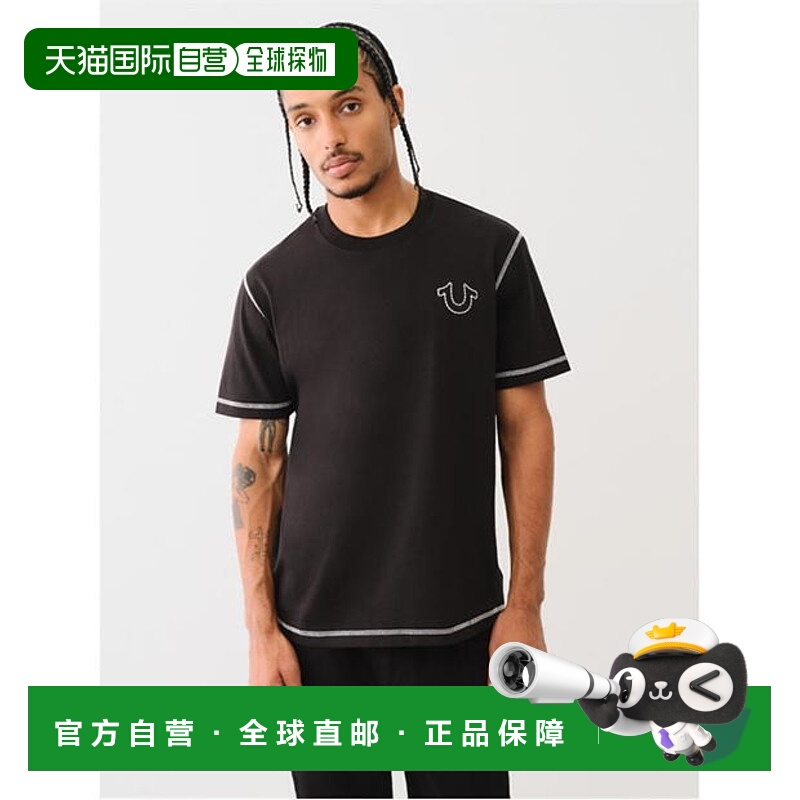 1h可退 潮奢 True Religion 真实信仰 男士 合体款缝线T恤
