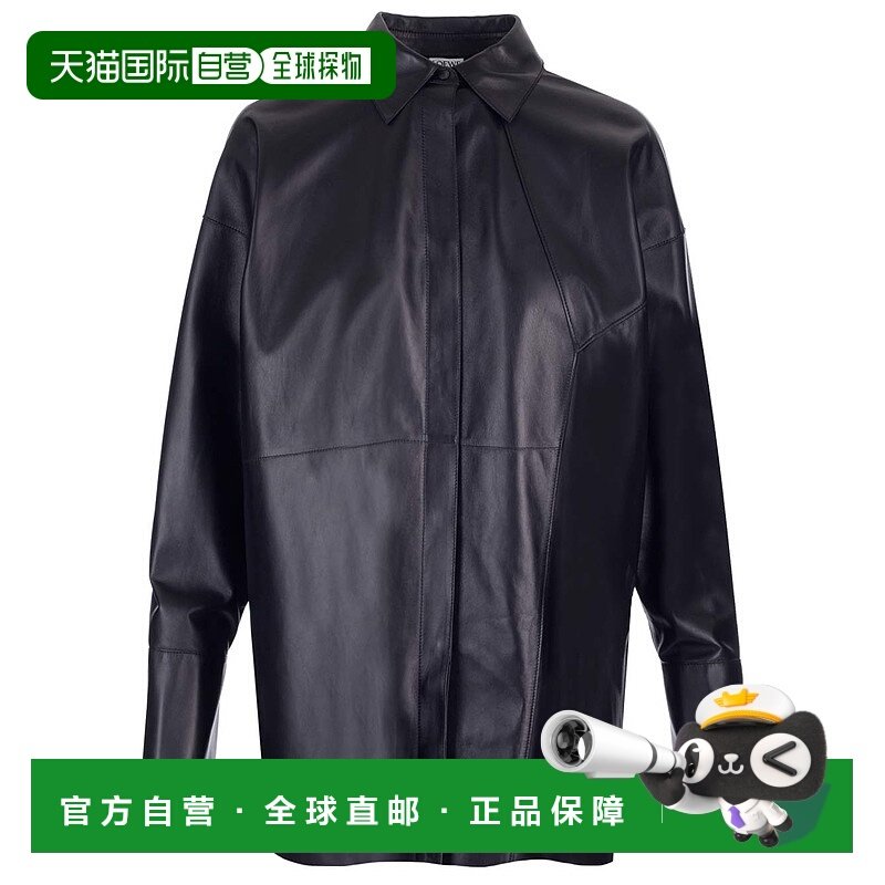 LOEWE 女士衬衫 S359Y31L061100 AW2023 黑色 长袖衬衫