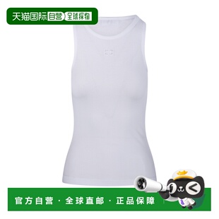 GANNI 女士T恤 A1050172151 SS2026 白色 Logo Tank Top