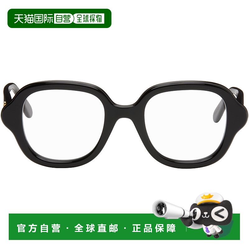 1h可退 潮奢 LOEWE 罗意威 女士 黑色 Slim Rectangle 眼镜 LW500