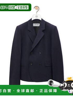 LOEWE 女士西服 S540Y03XAS8511 SS2025 黑色 长袖短款羊毛西装外