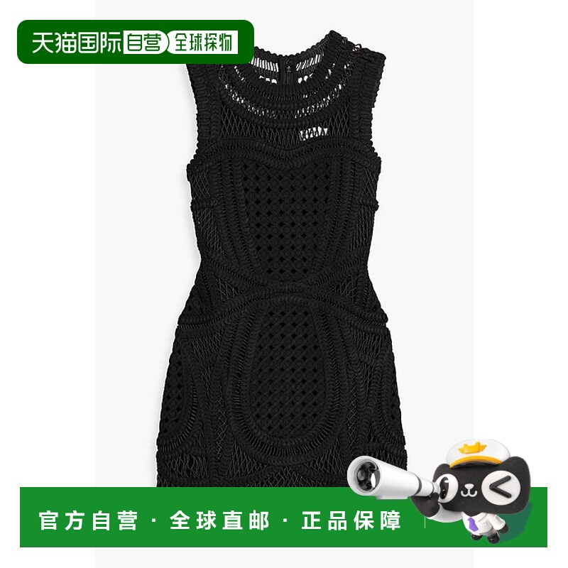 1h可退 潮奢 Simkhai 女士 Coen 钩花迷你连衣裙 3241135GBLACK