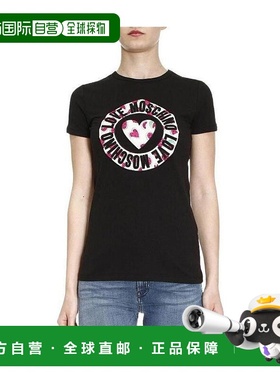 1h可退 MOSCHINO 女士衬衫 W4F7314E1698C74 AW2024 黑色 logo T