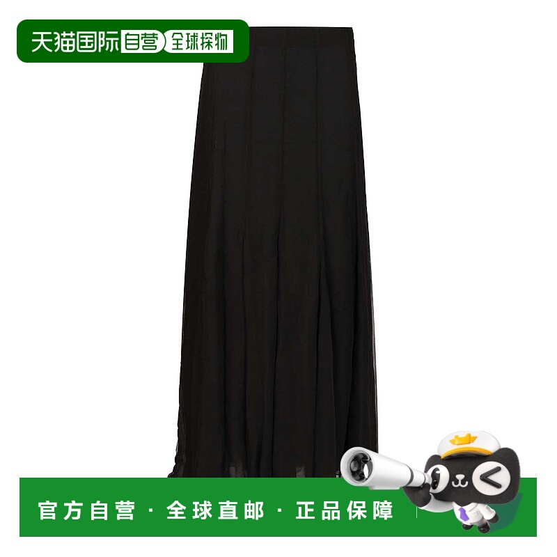 1h可退 CHLOÉ 女士半身裙 CH25WJU20001001 CO 黑色 Fluid Maxi S