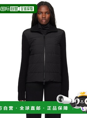 1h可退 潮奢 Moncler 盟可睐 女士 黑色拼接羽绒夹克 J20939B0004