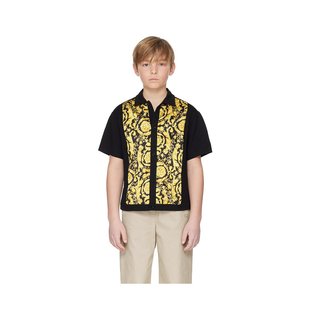 范思哲 女童 黑色 1h可退 Paneled versace Barocco 儿童衬 潮奢