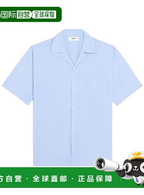 CELINE 男士衬衫 RC089841W01KA AW2025 蓝色 短袖衬衫