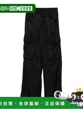 RICK OWENS 女士休闲裤 RP02E4354K09 AW2025 黑色 工装口袋长裤