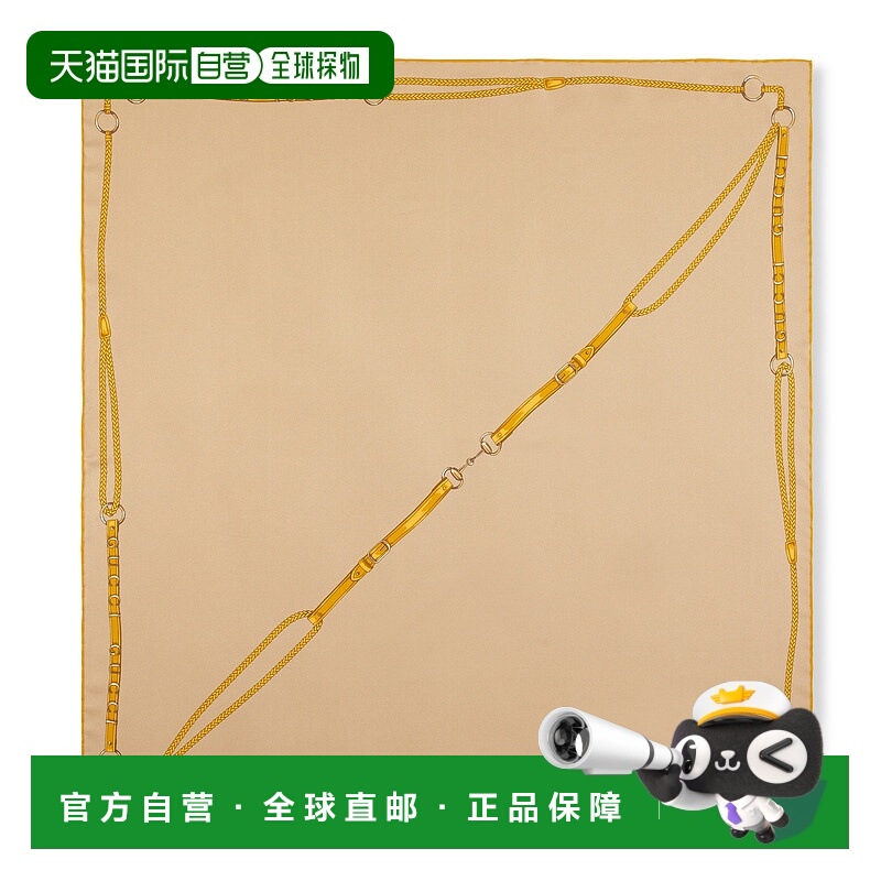 1h可退 潮奢 Gucci 古驰 女士 印花桑蚕丝斜纹方巾 8496883G001