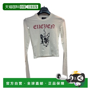 灰色长袖 WDTT324764WWHITE AW2024 女士T恤 WE11DONE