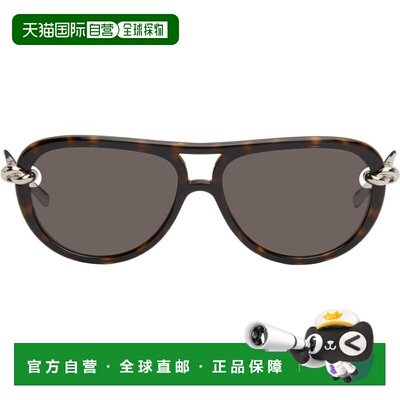 Bottega Veneta 葆蝶家 男士 棕色 Knot Aviator 太阳镜 BV1418S0