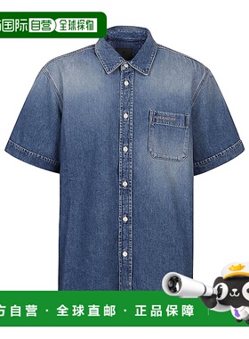 GIVENCHY 男士衬衫 BM60ZZ5Y99415 SS2024 蓝色休闲风