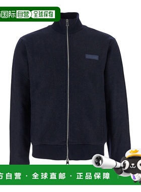 GIVENCHY 男士夹克 BMJ0NZ312L410 AW2025 蓝色 拉链休闲夹克