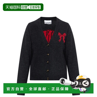 GANNI 女士针织衫 A10700902678252 SS2026 黑色 Slate wool blen