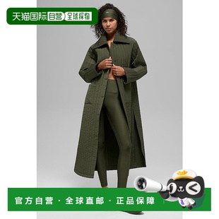 女款 alo 纯色大衣 单排扣长袖 w4697rBlack yoga