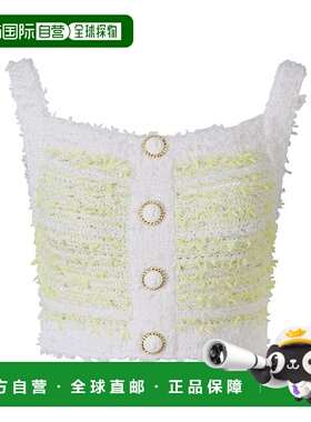 BALMAIN 女士衬衫 DF1AB052KG71GTZ AW2024 白色 短款上衣