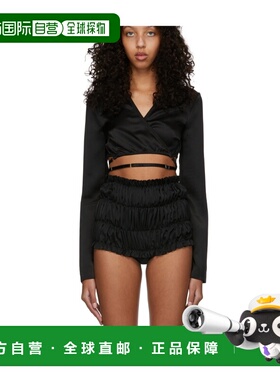 ANNA OCTOBER 女士T恤 PS2211BLACK SS2022 黑色 黑色长袖罩衫