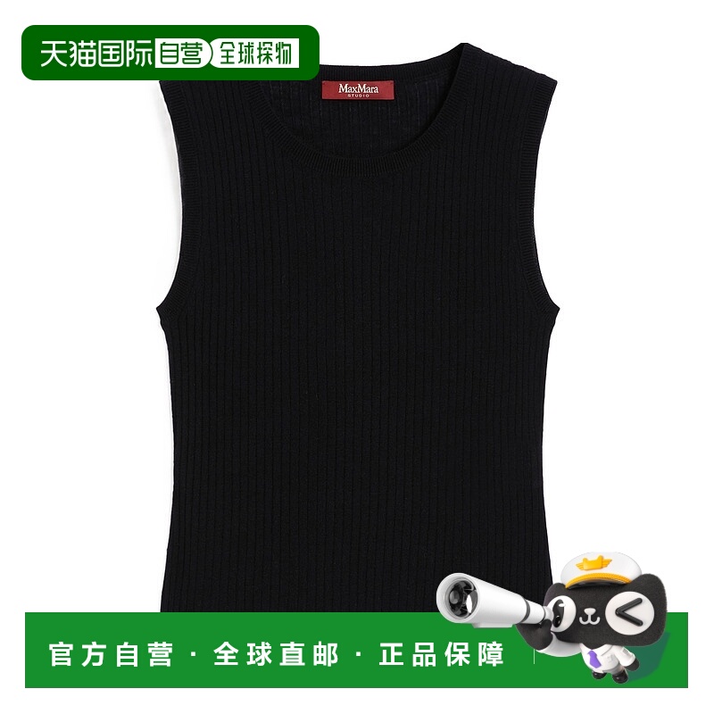 1h可退 MAX MARA 女士背心吊带 6366165106007 AW2025 黑色 无袖