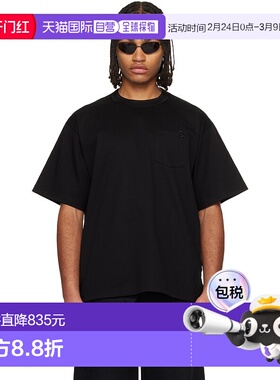 1h可退 潮奢 Sacai 男士 黑色 T 恤 SCM336 black黑色 舒适时尚