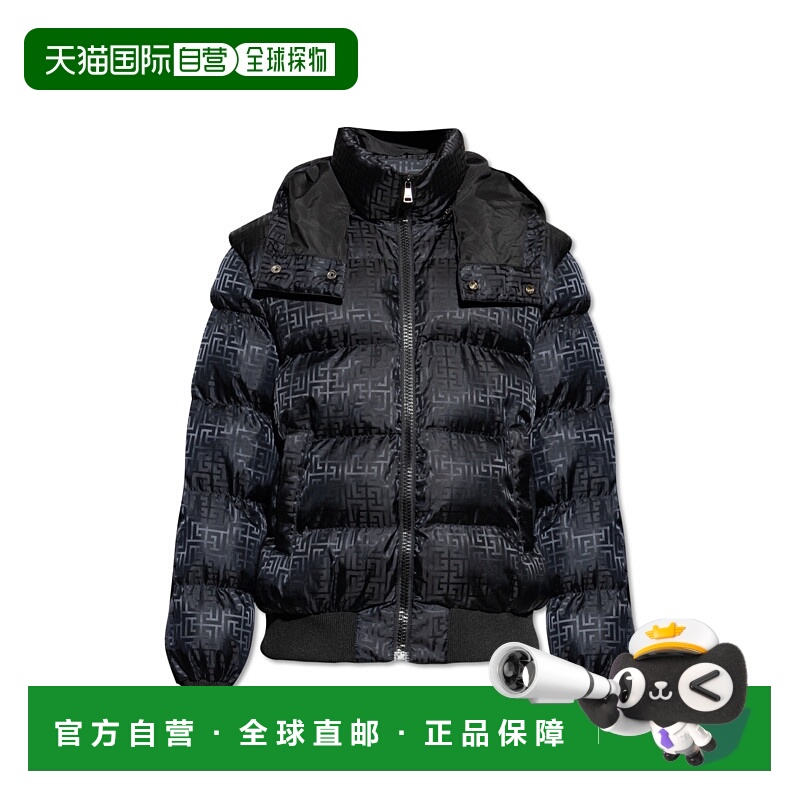 BALMAIN 男士夹克 FH1TP161XB11EAP AW2025 黑色 Cropped Monogra