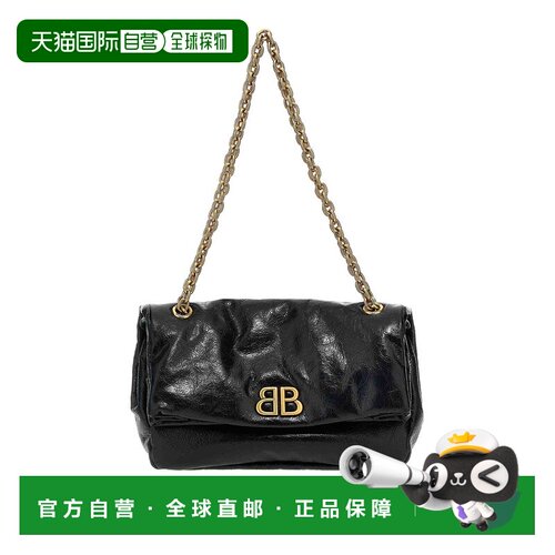 BALENCIAGA 女士斜挎包 7659662AAR81000 SS2025 黑色单肩包