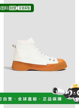 1h可退 潮奢 J.W. Anderson 男士 帆布皮革高帮运动鞋 FW0068FA00
