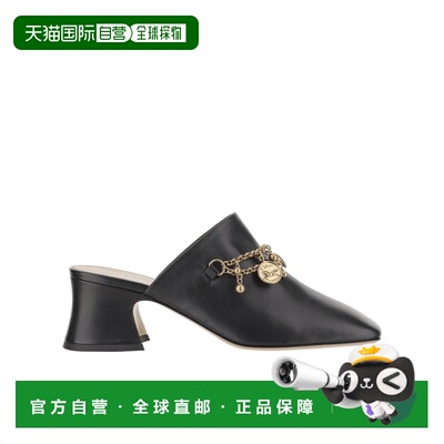 CHLOÉ 女士芭蕾乐福鞋 C25A11ERI001 AW2025 黑色 Charms高跟穆勒