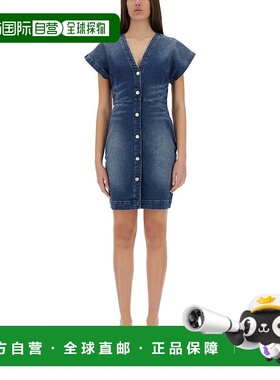 1h可退 MOSCHINO 女士连衣裙 045737201298 SS2025 蓝色 DENIM DR
