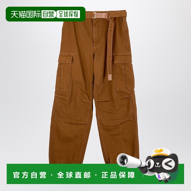 1h可退 潮奢 Sacai 男士 浅褐色棉质工装裤子 2500992SCO642