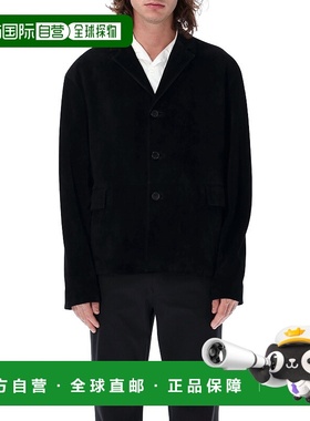 PRADA 男士外套 UPG390158GF0002 SS2025 黑色 Suede calfskin ja