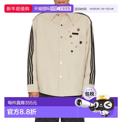 1h可退 潮奢 Adidas 男士 Adi006 衬衫 KC3141 beige米色 舒适时