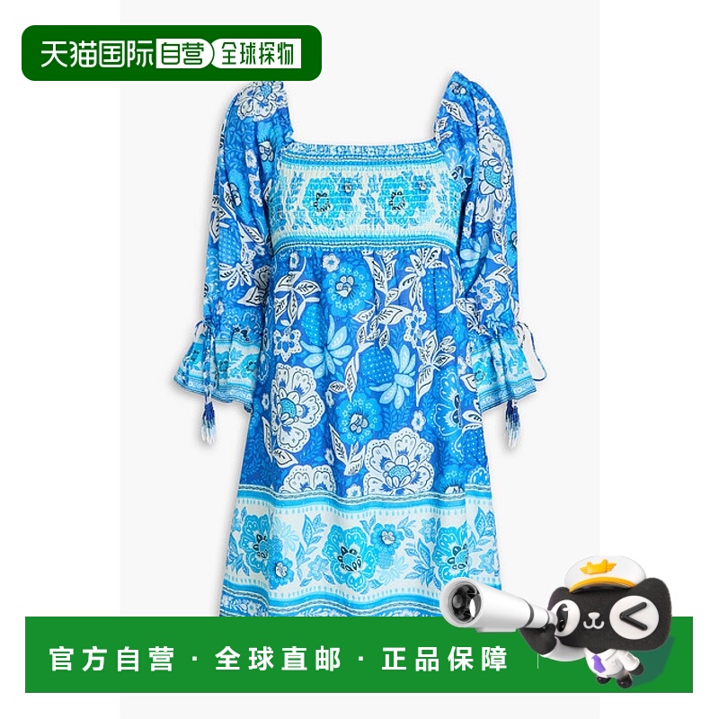 1h可退 潮奢 FARM RIO 女士 露肩印花瑞士圆点棉质迷你连衣裙 306