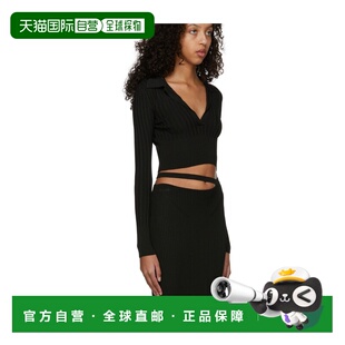 OCTOBER 黑色 女士T恤 SS2022 黑色V领T恤 PS2217BLACK ANNA