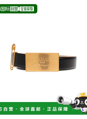 BALMAIN 女士腰带 EN1WJ167LSLX0EN SS2025 黑色 Leather belt