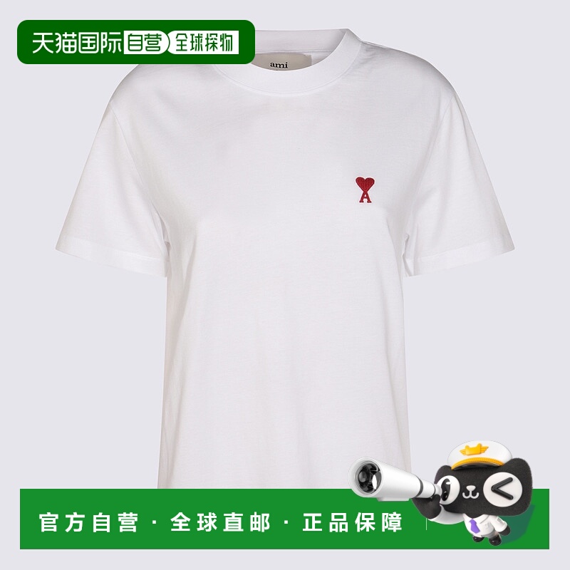 1h可退 潮奢 Ami Paris 男士 Ami and Polos 巴黎T恤白色T恤 H24U