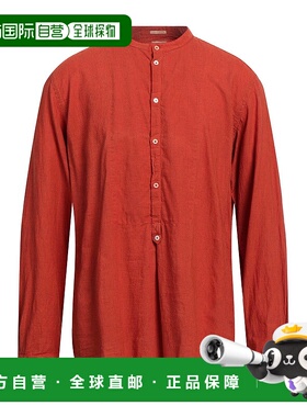 1h可退 潮奢 Massimo Alba 男士 条纹衬衫 orange橙色 舒适时尚