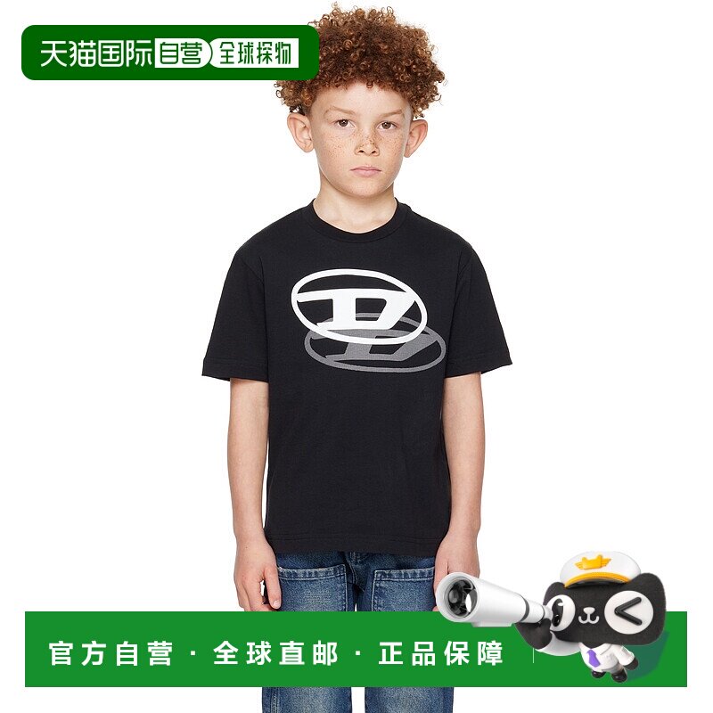潮奢 Diesel 迪赛 女童 黑色 Tvale Over 儿童 T 恤童装 J0260100