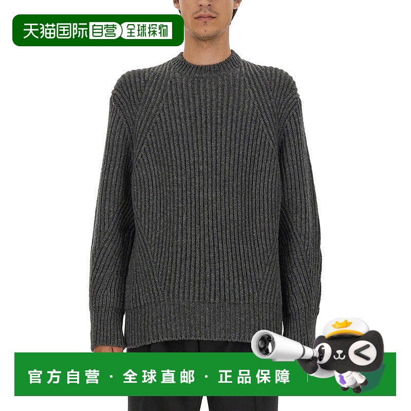 1h可退 ALEXANDER MCQUEEN 男士针织毛衣 760754 AW2023 黑色羊毛
