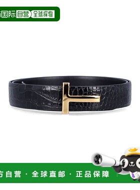 1h可退 TOM FORD 男士腰带 TB224LCL439G1N001 AW2025 黑色皮带