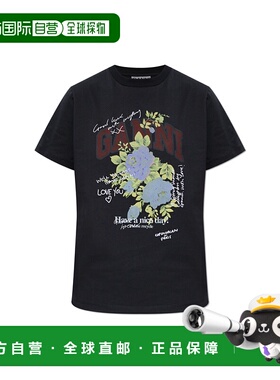 GANNI 女士T恤 T43423575252 AW2025 灰色 T-shirt with colorful