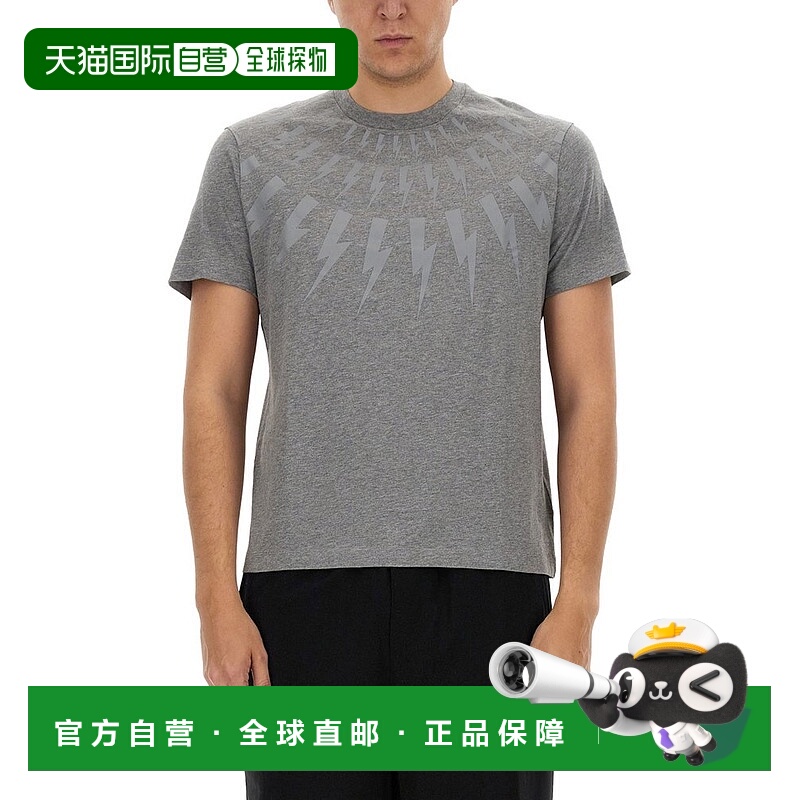 1h可退 潮奢 Neil Barrett 尼奥 贝奈特 男士 闪电T恤 MY70007SY5